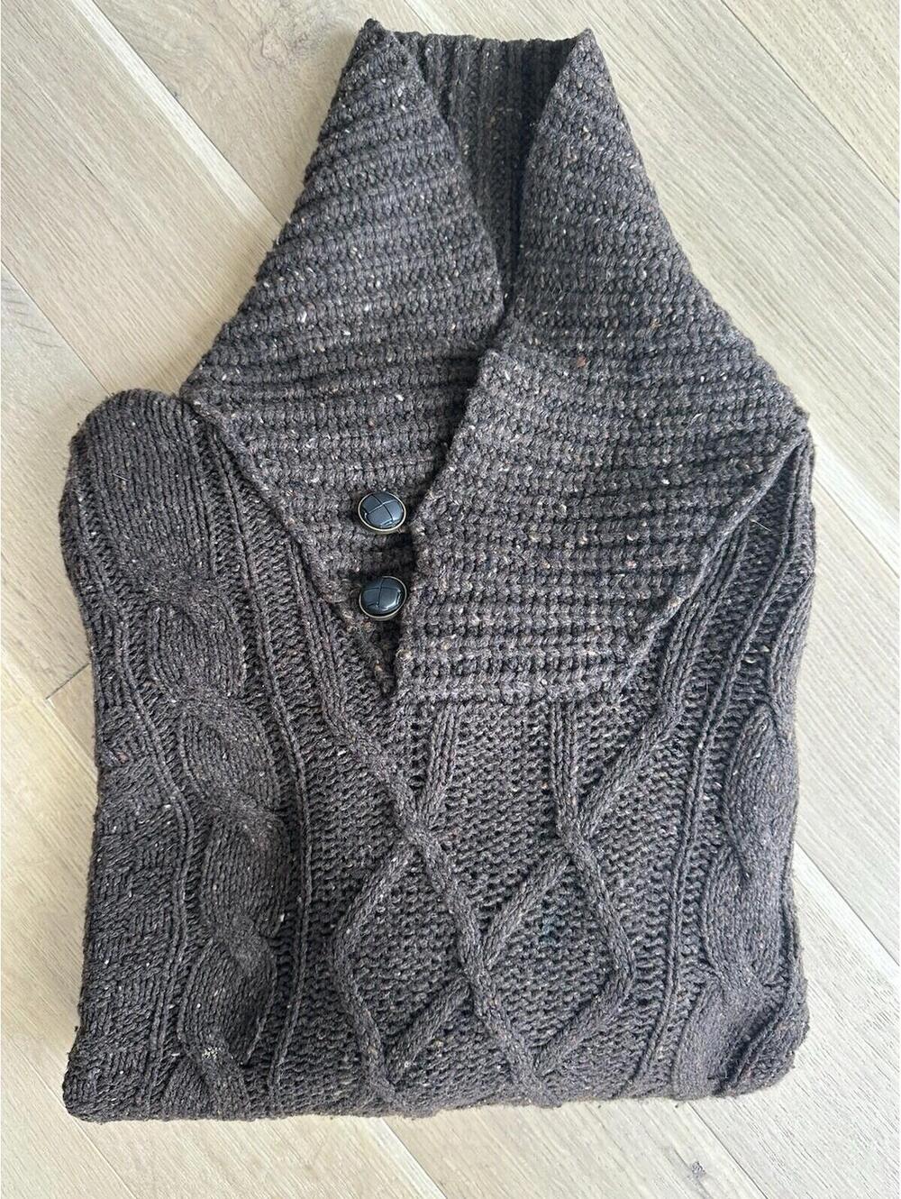Hugo Boss Selection Brown Sweater Men’s Size XL  Hand Made Luxury Knit
